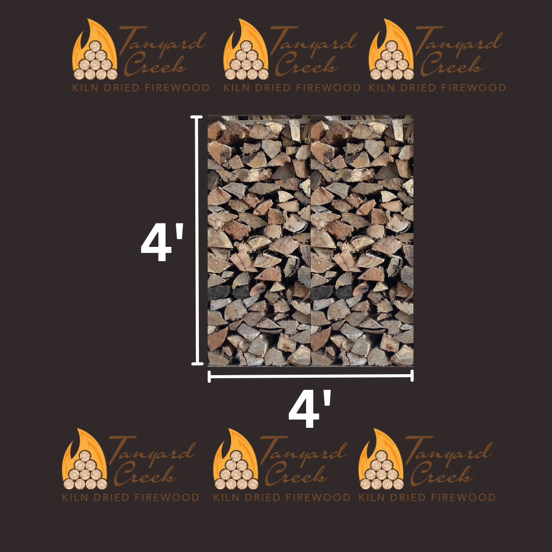 4ft x 4ft stack of Kiln Dried Firewood Atlanta Kiln Dried Firewood